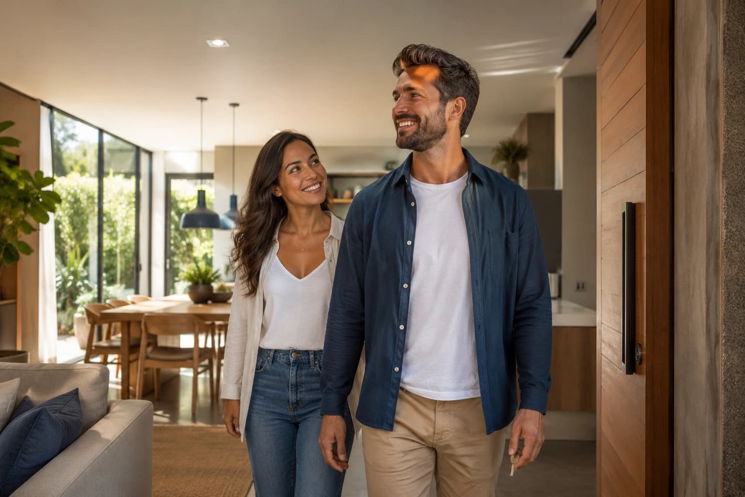 Casal planejando a conquista de um imóvel